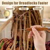 AUEAR, 2 Pack Dreadlock Crochet Hook Needle Tool with Bamboo
