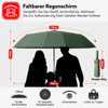 LENDOO Umbrella, stormproof, compact folding umbrella, stormproof, automatic, large pocket