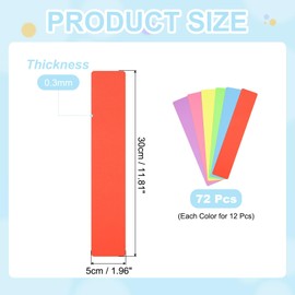 PATIKIL Book Dividers with Tab, 11.8x2 Multicolor Plastic Book Binder Index Card Files Dividers Separator with Sticker on for Storage Box Drawer Magazines Album Vinyl Record, 72Pcs