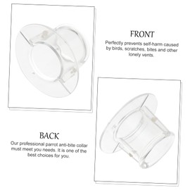 COLLBATH Bird Collar for Parrots Acrylic Neckband Anti-Bite Bird Necklace Macaw Cockatoo Size M Easy to Fit