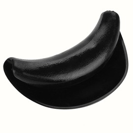 Keenso Wash Basin Cushion, Silicone Neck Pillow, Neck Shampoo Bowl Cushion for Wash Basin for Salon Spa Home Hairdressing Black 14 × 7cm