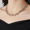 Mytys Two-Tone Chunky Chain Necklace with Silver-Plated Textured Links and