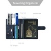 WALNEW RFID Blocking Passport Holder Travel Wallet Cover Case (N-NavyBlue)