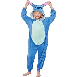 DLiuguangX Unisex Kids Animal Onesie Pajamas Cosplay Costume 6 Years Blue