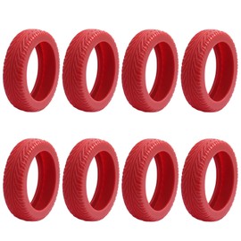 Litoexpe Luggage Wheels Covers 8 Pcs, Silicone Luggage Suitcase Wheel Protector Covers for Wear-Resistant, Anti-Noise Wheel Covers (Red)