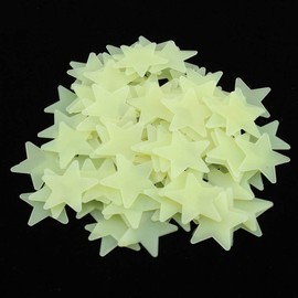 Pack of 100 Wall Glow In The Dark Star Stickers Luminous Stars Fluorescent Noctilucent Stickers for Home Art Decor Ceiling Wall Decoration Children Babies Bedroom Room Decoration