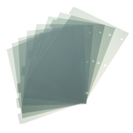 CAXUSD 1set Binder Index Dividers Plastic Tabs for Loose Leaf Organizer Sturdy Pp Material Dividers for Recipe Subject Organization