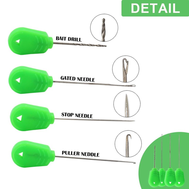 EIHI 4 Pieces Bait Needle Fishing Bait Needle Drill Tool