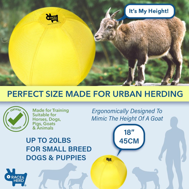 Race&Herd 18'' Original Herding Ball for Dogs, Giant Herding Ball