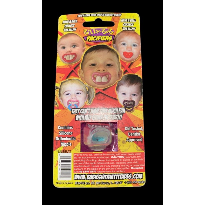 Billy Bob Little Brat Pacifier Babies with Attitude! Nuk Style