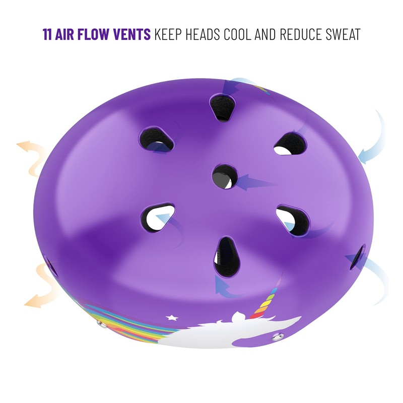 Noggn Bike Helmet for Kids, Girls and Boys | Rainbow