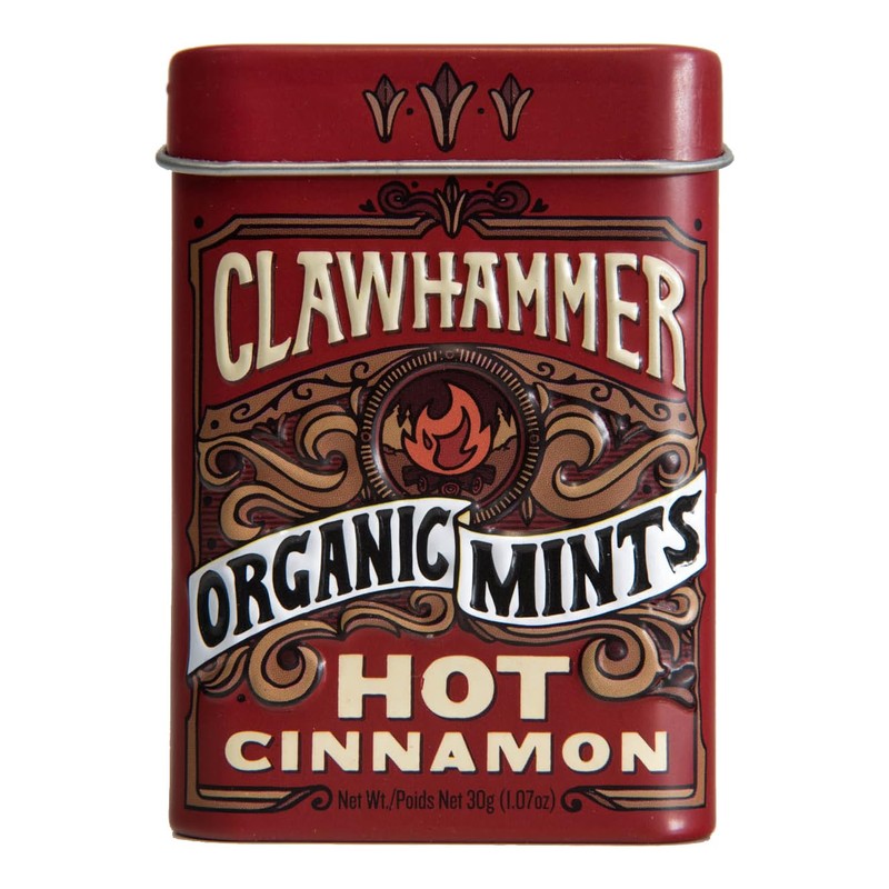 Clawhammer Organic Mints Hot Cinnamon | Cane Sugar, Natural Flavors,