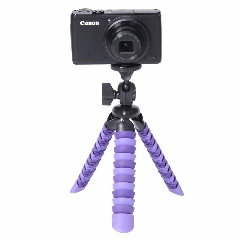 ETSUMI Mini Tripod Freely with Smartphone Adapter Purple E-6505
