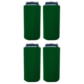 Blank Neoprene 16 oz. Can Coolie (4 Pack, Kelly Green)