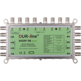 DUR-line MSRP 98 eco - Multiswitch for 2 Satellites/8 Subscribers - Low Power Consumption - 0 Watt Standby Multiswitch [Digital, HDTV, FullHD, 4K, UHD]