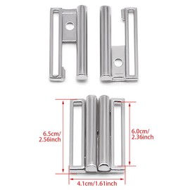 Jamsinmu Metal Slider Buckles Buttons Fasteners Rectangle Webbing Slider for Women Belt Clip Accessory DIY, Silver_60mm_1pc
