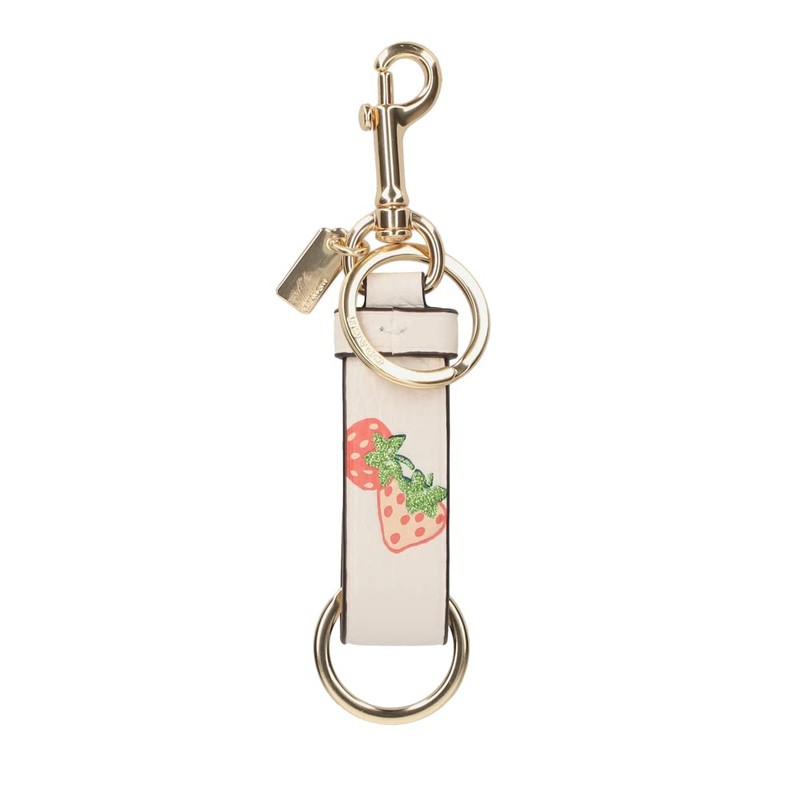 Coach CB613 IMCAH Keychain Charm Strawberry Trigger Snap Bag Charm,