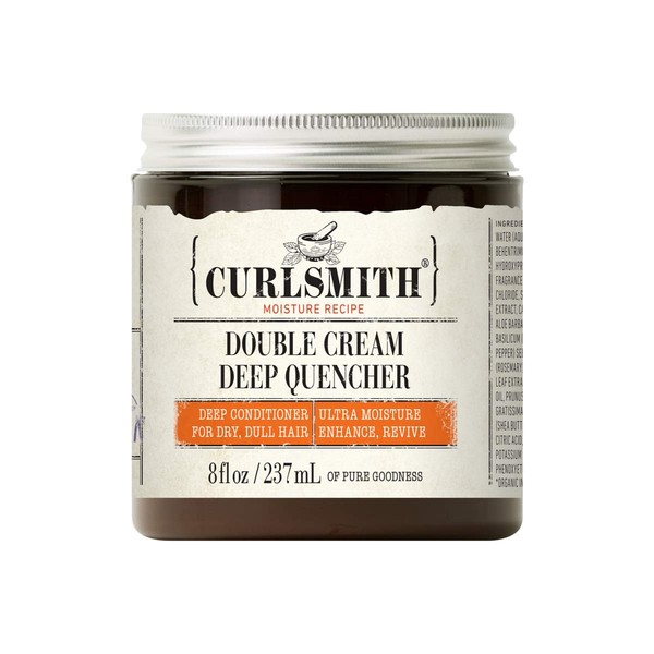 Curlsmith - Double Cream Deep Quencher - Vegan Moisturising Deep Conditioner for Ultra Dry, Wavy, Curly or Coily Hair (8oz)