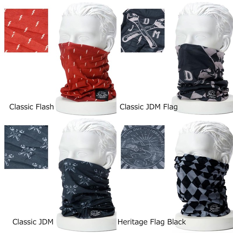 John Doe Mexican Multifunctional Scarf (Black/Grey), Black / Grey