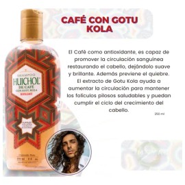 Shampoo Huichol Café Con Gotu Kola Revitalizante 250 Ml                                                                                               
