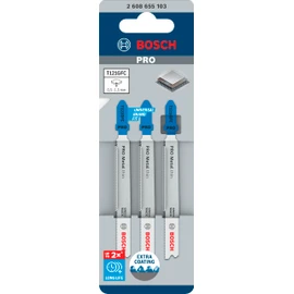 Bosch 3X PRO Metal Thin T121GFC Jigsaw Blade (for Steel Sheets, Steel Sheets, Length 92 mm, Professional Accessory Jigsaw)