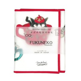 Yamamoto Hitoto Shoten Fukufuku Cloth, Cleaning Glasses and Smartphone Handkerchief, Cat, Makimichi, 5031, Made in Japan, Japanese Pattern, Inbound Souvenir