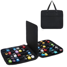 HUHYNN Toy Car Storage Organizer Case for 56 Hot Wheels, Matchbox Cars, Portable Storage Case with 56 Slots for Hot Wheels, Bag Only (Black)