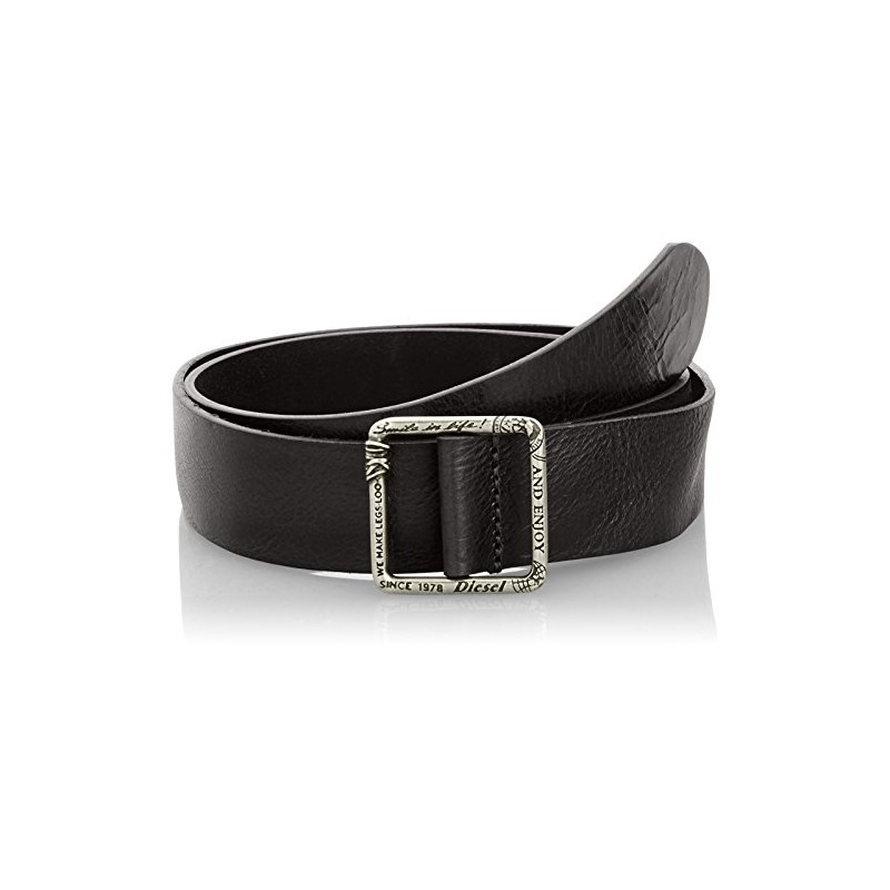 Diesel BISATE CINTURA Belt Belt Genuine Leather Black (Black, 85