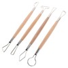 Gatuida 4Pcs Pottery Sculpture Tools Set Stainless Steel Double Ended
