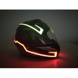 Motorcycle Bike Helmet LED Cold Light Strip EL Sticker, Modified Waterproof Riding Helmet Kit, Night Riding Signal EL Light Decoration