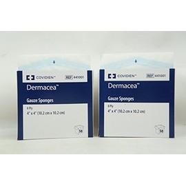Covidien Dermacea 4 x 4 inch Gauze Sponge 8 Ply, Sterile (Pack of 100)