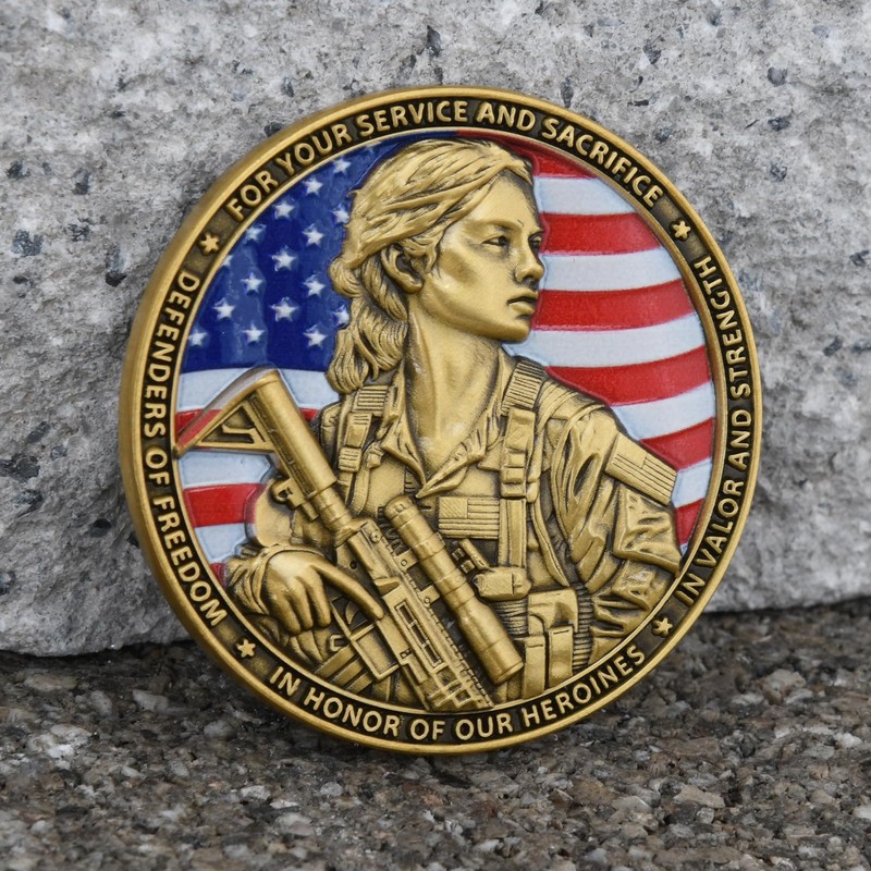 Female Veterans Challenge Coin - for Heroes，A Tribute to Courage