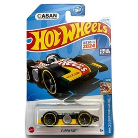 Hot Wheels Flippin Fast Green/Yellow 2024 HW Celebration Racers 6/10