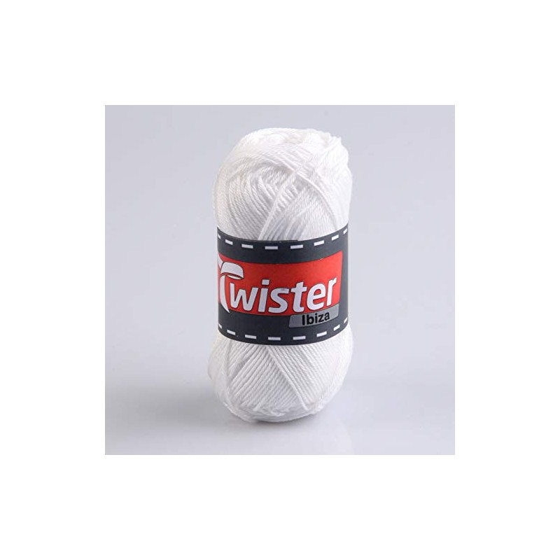 ROLLER Twister Ibiza Knitting Yarn White 50 g