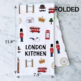 British London Kitchen Towel London Lover Towel London Souvenirs Towel London Housewarming Tea Dish Towel (London Kitchen Towel ca)