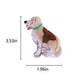 Beagle Dog Hair Clips,Small Claw Clips for Girls,Acetate Hair Clips for Women (S15)