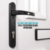 UPVC Door Handles Set - Black - Lever/Lever - 92mm