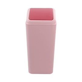 Ggbin 16 L Plastic Trash Cans with Swing Lid, Garbage Can for Kitchen, Office, Pink