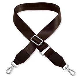 Shoulder Strap for Handbag Laptop Bag – Dark Brown [Metal Colour: Silver] – Length Adjustable 89-142 cm – Width 3.8 cm – Replacement Strap Shoulder Strap for Laptop Bag
