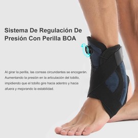 Toketa Tobilleras Deportivas de Compresión, Soporte de Tobillera Deportiva Elástico y Transpirable, Tensión Ajustable, Soporte de Resorte, Adecuado para Esguinces, Deportes, FitnessI
