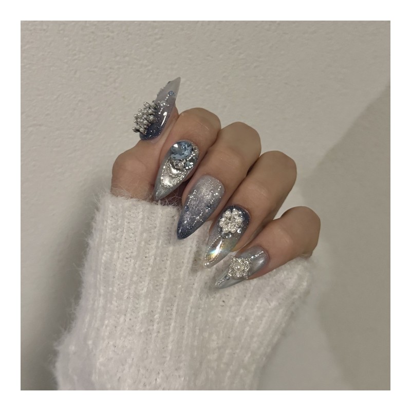 [Winter Nail Discount❄] Snowflake Rain Reflective Glitter Glass Al Nail