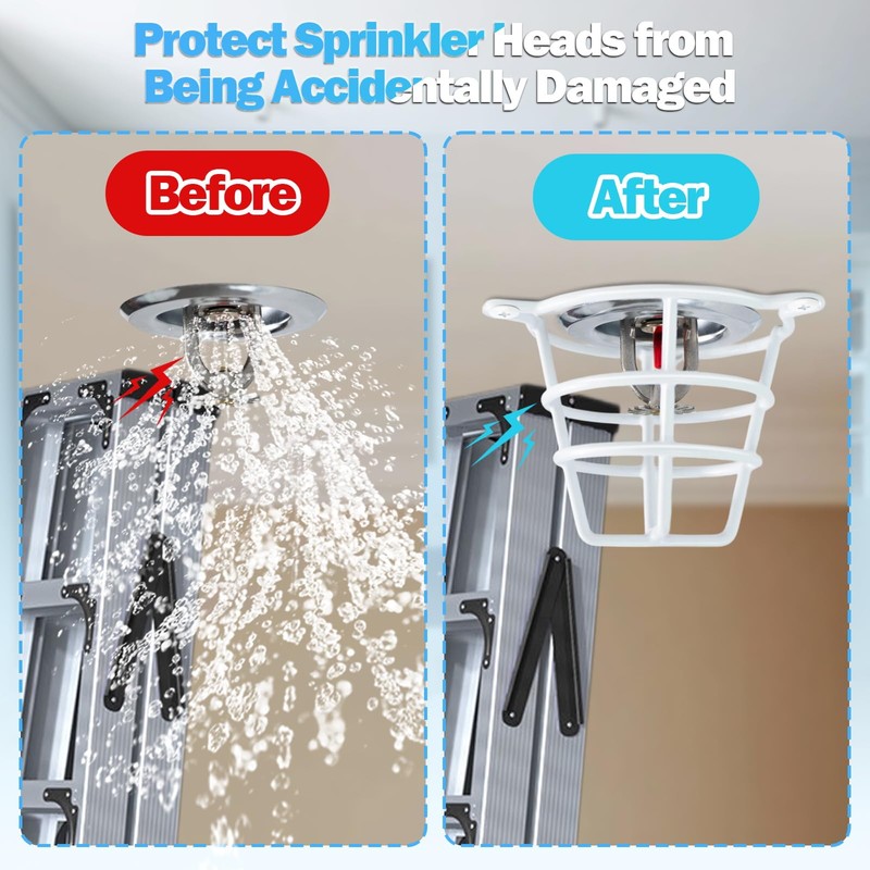 Happy Tree (2 Pack) White Fire Sprinkler Head Guard Cover