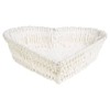 Zerodeko Heart Shaped Basket Snack Basket Tabletop Rattan Fruit Basket
