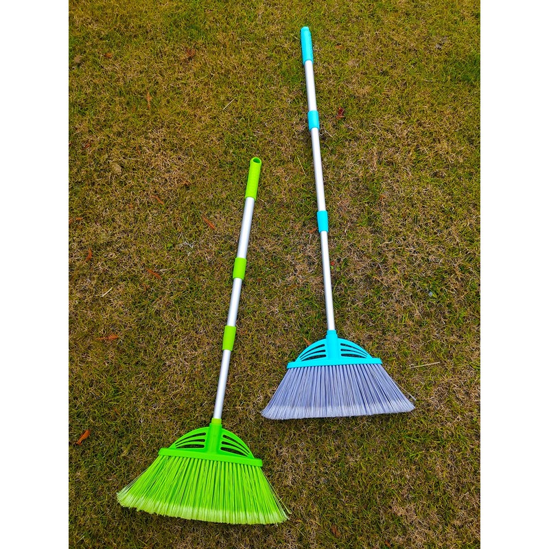 Xifando Three-Section Telescopic Aluminum Alloy Rod Long-Handled Broom for Housekeeping