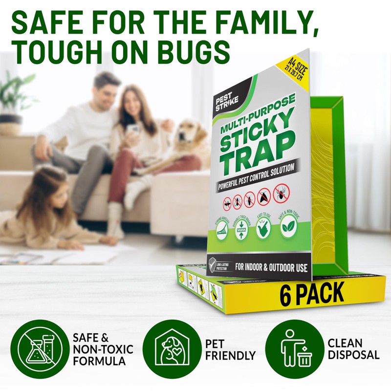 Pest Sticky Pads Trap - Extra Strong Sticky Traps Glue