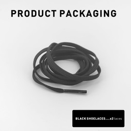 UamGlsob 5/32''(4mm) Soccer Shoe Laces for Soccer Shoes,Thin Flat Shoelaces Replacement Strings for Football Sneakers (Black, 47"/120cm)