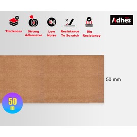 Amazinnov - Organic Paper Tape 50 mm x 50 m, brown, Environmentally Friendly KRAFT Paper (Lot 1)