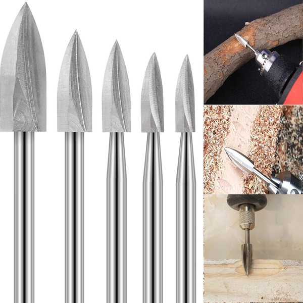Wood Carving Tool, 5 Pieces HSS Engraving Tool, Wood Cutter