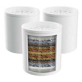 Hibbent 3 Pack Shower Filter Replacement Cartridges for Hard Water, High Output 20 Stage Shower Filter with Vitamin C to Reduce Chlorine & Fluoride, Glowing Skin, Strong Nails & Shimmering Hair