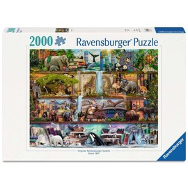 Ravensburger - Big Animal World - 2000 Piece Jigsaw Puzzle - Exciting View of The World's Apex Animals - Beautiful Imagery - Frameable - Premium Quality - Ideal Gift - Puzzles for Adults
